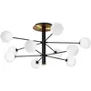 Image de Ideal Lux Cosmopolitan noir/laiton 10fl Ø 124