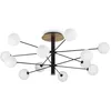 Image de Ideal Lux COSMOPOLITAN Plafonnier semi-encastré à 12 bras multiples noir