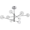 Image de Ideal Lux EQUINOXE Plafonnier semi-affleurant à 8 bras multiples, chrome