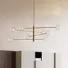 Image de Suspension Equinoxe d'IDEAL LUX, laiton/transparent, à 8 lampes