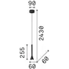 Image de Suspension LED IDEAL LUX Diesis couleur laiton, Ø 6 cm, métal