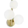 Image de Applique murale IDEAL LUX Perlage, laiton/blanc, à 3 lampes