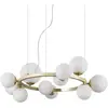 Image de Suspension IDEAL LUX Perlage laiton/blanc 11 lumières, Ø 73 cm