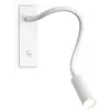 Image de Applique murale LED Ideal Lux IO, blanc, bras flexible, interrupteur