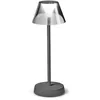 Image de Ideal Lux LOLITA Lampe de table LED intégrée à intensité variable grise, interrupteur intégré, 3000K, IP54