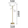 Image de Lampadaire IDEAL LUX Equinoxe, chrome/transparent, hauteur 166 cm