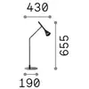 Image de Lampe à poser LED IDEAL LUX Diesis, nickel, hauteur 65 cm, variateur d'intensité