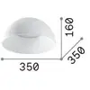 Image de Ideallux Ideal Lux Plafonnier LED Corolla-1, blanc, métal, Ø 35 cm