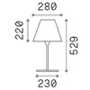 Image de Ideal Lux lampe de table extérieure Arcadia, anthracite, hauteur 53 cm