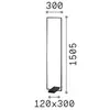 Image de Ideal Lux lampe sur pied LED Frame noir métal hauteur 150,5 cm