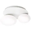 Image de Ideal Lux NINFEA Plafonnier DecoratiGlass Rond à 2 Lumières Blanc