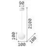Image de Ideallux Ideal Lux suspension Mapa, Ø 10 cm, verre opalin, sphère