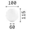 Image de Ideallux Ideal Lux lampe à poser Mapa, Ø 10 cm, verre opalin, blanc, sphère