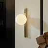Image de Ideal Lux applique murale Binomio laiton à 1 lampe métal verre