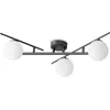 Image de Ideal Lux ATLAS Plafonnier Globe à 3 Lumières Noir