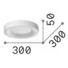 Image de Ideallux Ideal Lux Plafonnier LED Planet, blanc, Ø 30 cm, métal