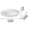 Image de Ideallux Ideal Lux Plafonnier LED Planet, blanc, Ø 50 cm, métal