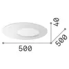 Image de Ideal Lux Plafonnier LED Iride, blanc, Ø 50 cm, métal