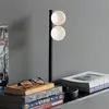 Image de Ideal Lux Lampe de table LED Ping Pong noir à 2 lampes verre métal