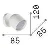 Image de Ideal Lux applique murale Dodo, blanc, à 1 lampe, métal Ø 8,5 cm