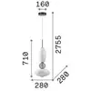 Image de Ideallux Ideal Lux Suspension LED Lumiere-1, verre opalin/gris