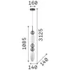 Image de Ideallux Ideal Lux Suspension LED Lumiere-3, verre opalin/gris