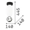 Image de Ideallux Ideal Lux Plafonnier LED Lumiere-1, verre opalin/gris, noir