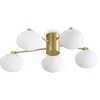 Image de Ideal Lux HERMES Plafonnier Globe 5 Lumières 60cm Laiton, IDL316697