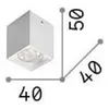 Image de Ideal Lux downlight LED Dot Square noir aluminium 3.000 K