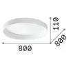 Image de Ideal Lux Plafonnier LED Ziggy, noir, Ø 80 cm, métal