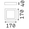 Image de Ideallux Ideal Lux applique murale LED Universal, blanc, aluminium, 17x17 cm