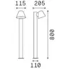 Image de Ideal Lux Borne lumineuse gaz, noir, aluminium, hauteur 80 cm