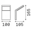 Image de Ideallux Ideal Lux Applique d'extérieur LED Style gris Aluminium, 3.000 K
