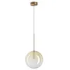 Image de Ideal Lux EQUINOXE Plafonnier suspendu en forme de globe de 25 cm avec abat-jour en ambre