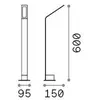 Image de Ideallux Ideal Lux Borne lumineuse LED Agos brun 3.000 K hauteur 60 cm Alu