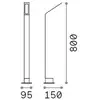 Image de Ideallux Ideal Lux Borne lumineuse LED Agos noir 3.000 K hauteur 80 cm Alu