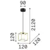 Image de Ideallux Ideal Lux Suspension Lingotto, à 1 lampe, noir, verre opalin