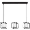 Image de Ideal Lux LINGOTTO Plafonnier suspendu à 3 barres lumineuses, noir mat