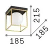 Image de Ideallux Ideal Lux plafonnier Lingotto, noir, verre opalin, 1 lampe