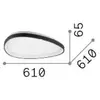Image de Plafonnier LED IDEAL LUX Gemini, laiton, 61 cm, 3000 K, marche/arrêt