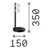 Image de Ideal Lux lampe de table LED Ping Pong blanc à 2 lampes verre métal