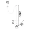 Image de Ideal Lux suspension LED Archimede Cono, noir, métal