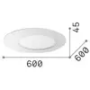 Image de Ideal Lux Plafonnier LED Iride, blanc, Ø 60 cm, métal