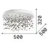Image de Ideal Lux Plafonnier LED Armony blanc Métal Verre, Ø 50 cm