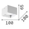 Image de Ideal Lux Downlight Spike Square, couleur chrome, aluminium, 10x10 cm
