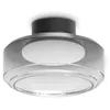 Image de Ideal Lux TOPICO Plafonnier LED semi-encastré de 25 cm, couleur fumée 3 000 K