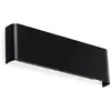 Image de Applique murale LED IDEAL LUX Delta, noire, largeur 30 cm, 3 000 K