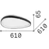 Image de Plafonnier LED IDEAL LUX Gemini, laiton, 61 cm, 2700 K, marche/arrêt