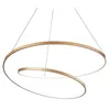 Image de Ideal Lux OZ Plafonnier LED intégré 80 cm en laiton 4000 K