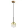 Image de Ideal Lux EQUINOXE Plafonnier suspendu en forme de globe de 15 cm avec abat-jour en ambre